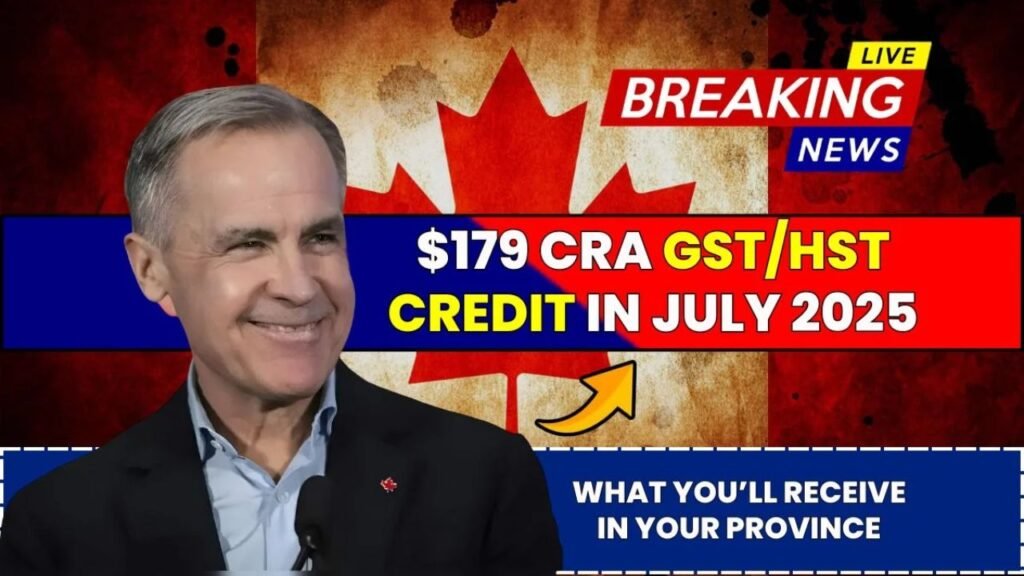$179 CRA GST/HST Credit in July 2025